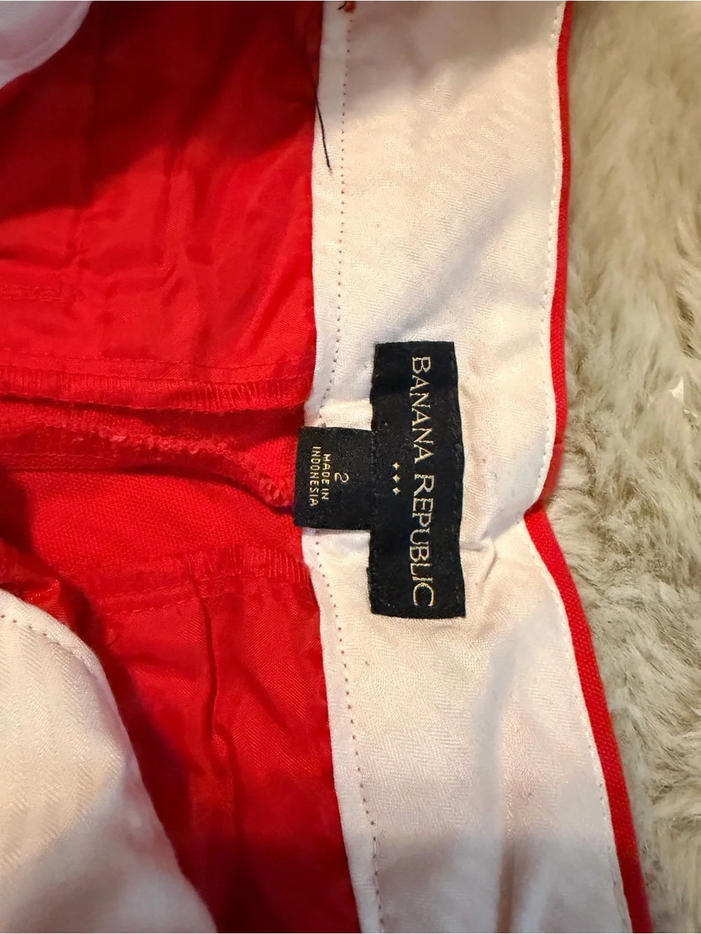 Banana Republic bright red